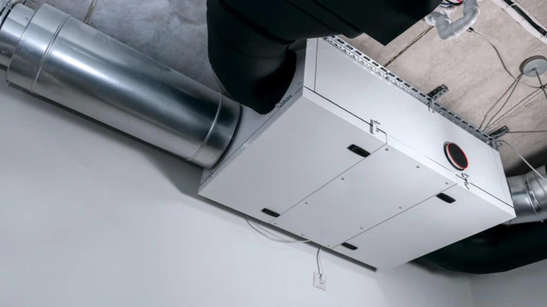 Foto van een warmteterugwinning ventilatiesysteem